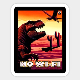 No Internet Dinosaur Sticker